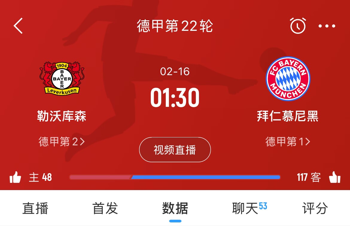  下輪決定冠軍？拜仁下場德甲將客戰(zhàn)勒沃庫森，若取勝將11分領(lǐng)跑