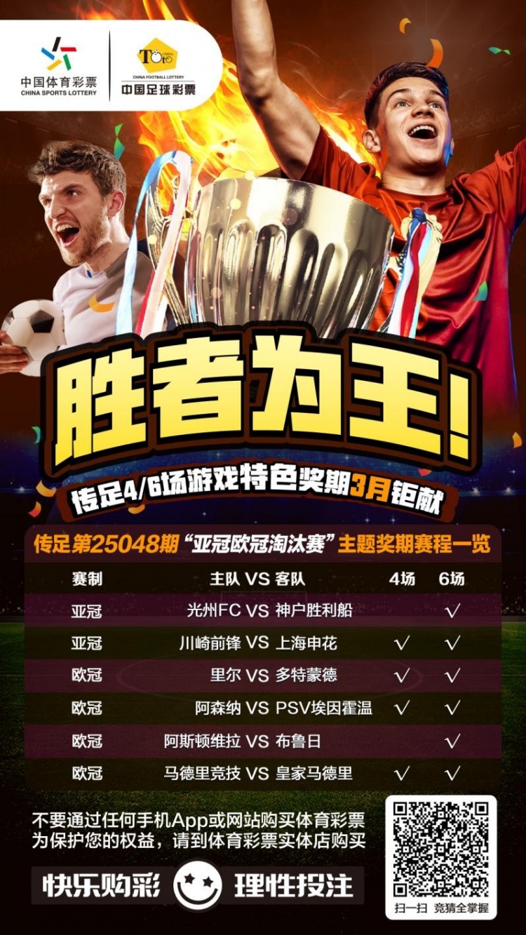  勝者為王！傳足特色獎(jiǎng)期第25048期聚焦亞冠歐冠淘汰賽
