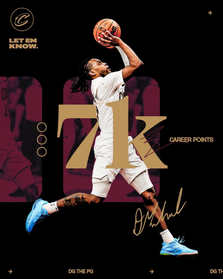  未來可期！加蘭騎士生涯得分達(dá)到7000分 隊(duì)史第11位！